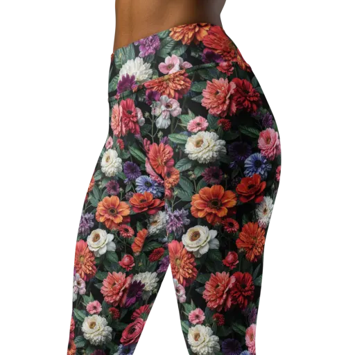 Dahlia Eclipse on a Yoga Leggings