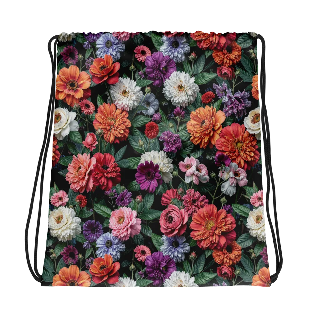 Dahlia Eclipse on Drawstring Bag — Photo