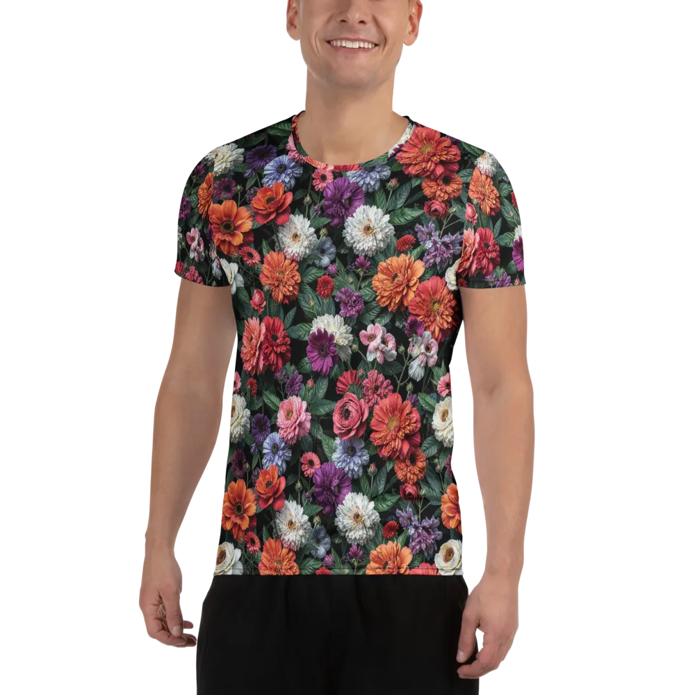 Dahlia Eclipse on Men's Athletic T-Shirt — Front