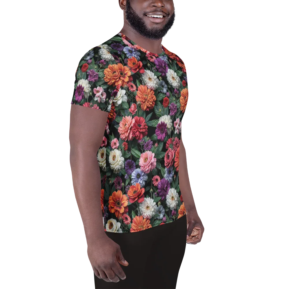 Dahlia Eclipse on Men's Athletic T-Shirt — Right