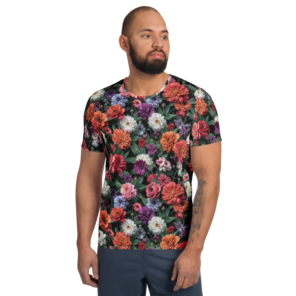 Dahlia Eclipse on Men's Athletic T-Shirt — Front