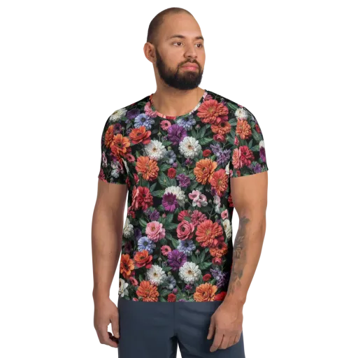 Dahlia Eclipse on Men's Athletic T-Shirt