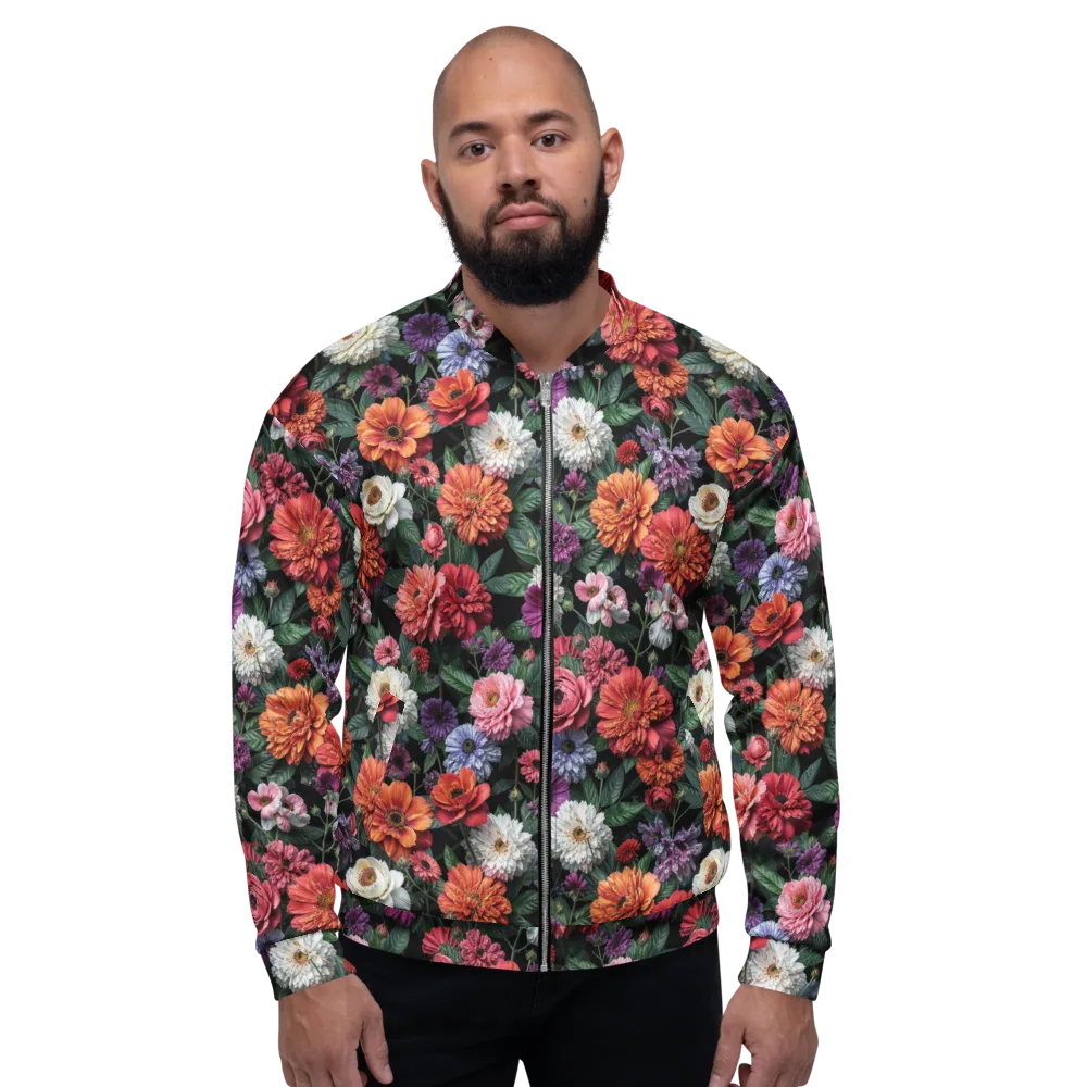 Dahlia Eclipse on Bomber Jacket — Front