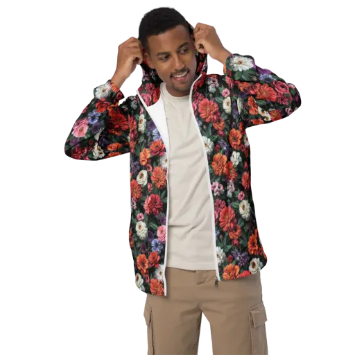 Dahlia Eclipse on a Men's Windbreaker