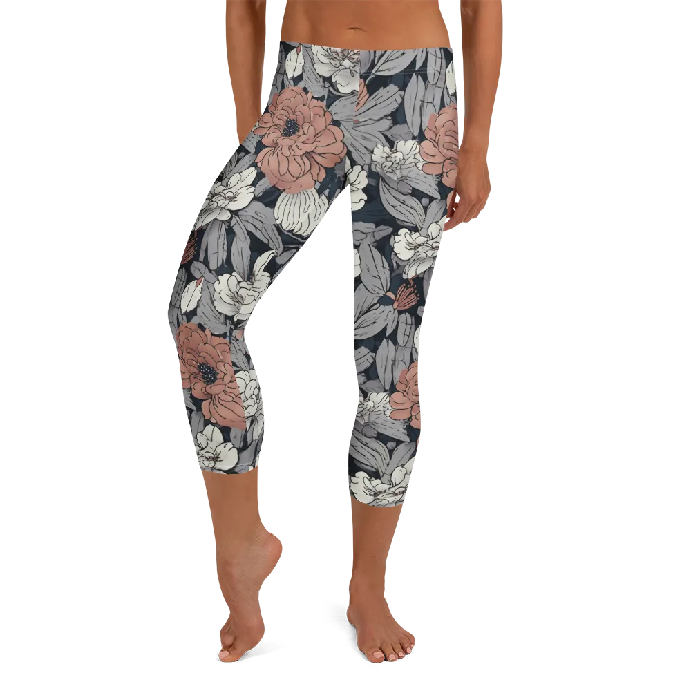 Blush Nocturne on Capri Leggings — Front