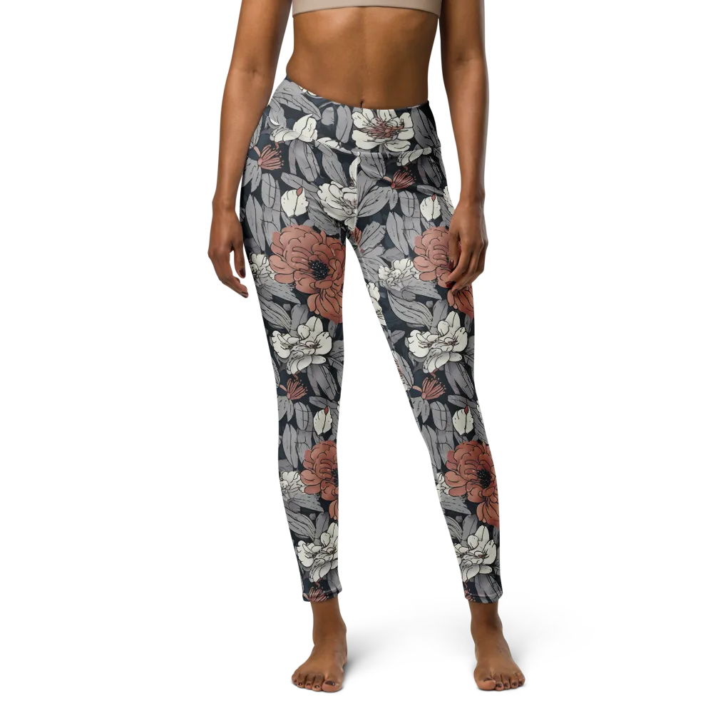 Blush Nocturne on Yoga Leggings — Front