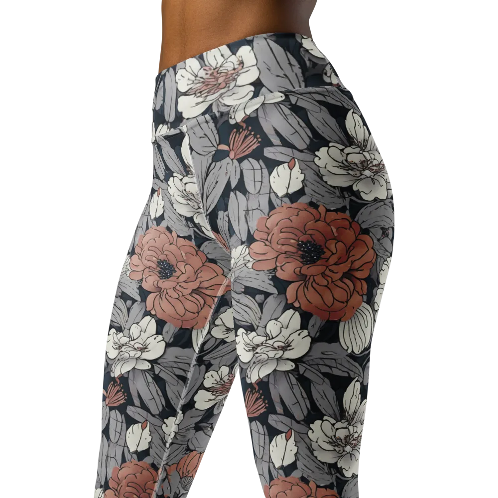 Blush Nocturne on Yoga Leggings — Left Front