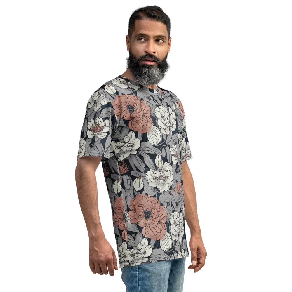 Blush Nocturne on Men's Crew Neck T-Shirt — Right