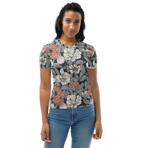 Blush Nocturne on a Women's Crew Neck T-Shirt