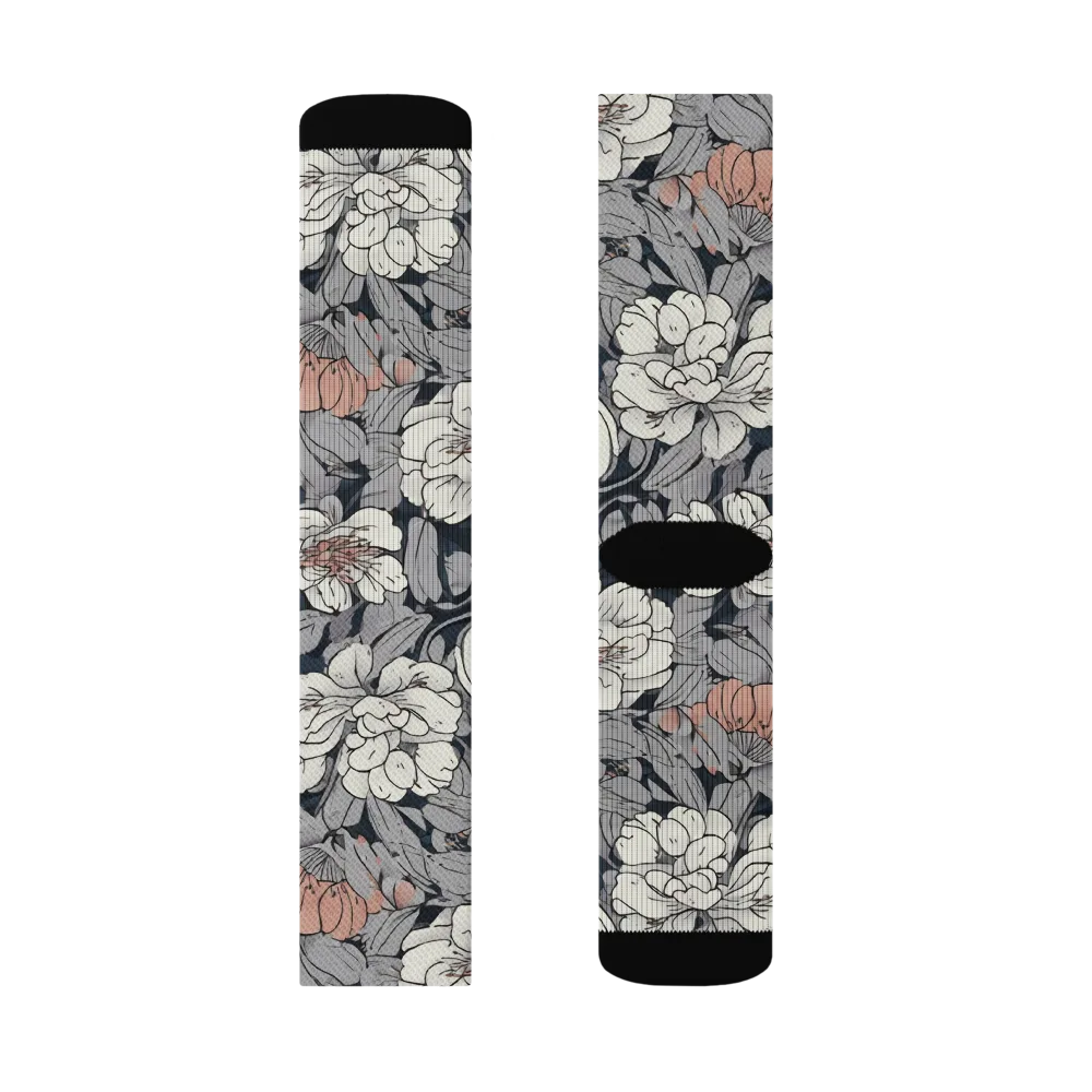 Blush Nocturne on Socks — Right Sock