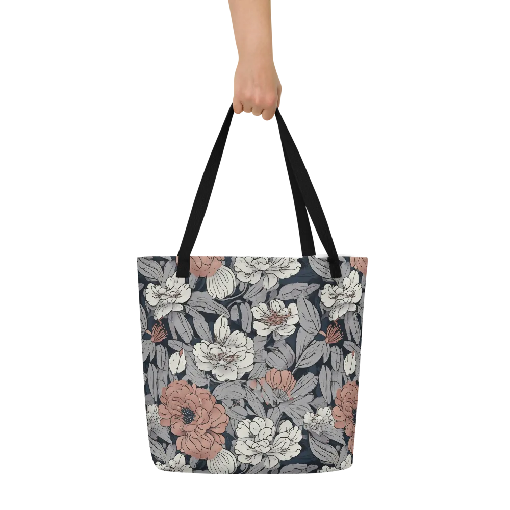 Blush Nocturne on Large Tote Bag W/ Pocket — Front