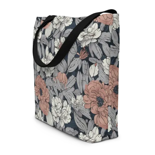 Blush Nocturne on a Large Tote Bag W/ Pocket