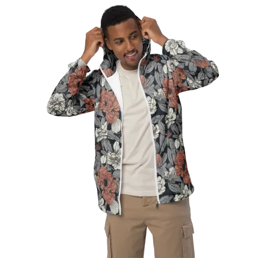 Blush Nocturne on a Men's Windbreaker