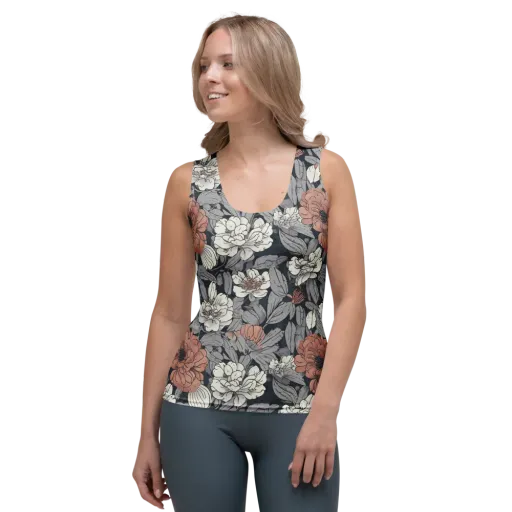 Blush Nocturne on a Women's Tank Top