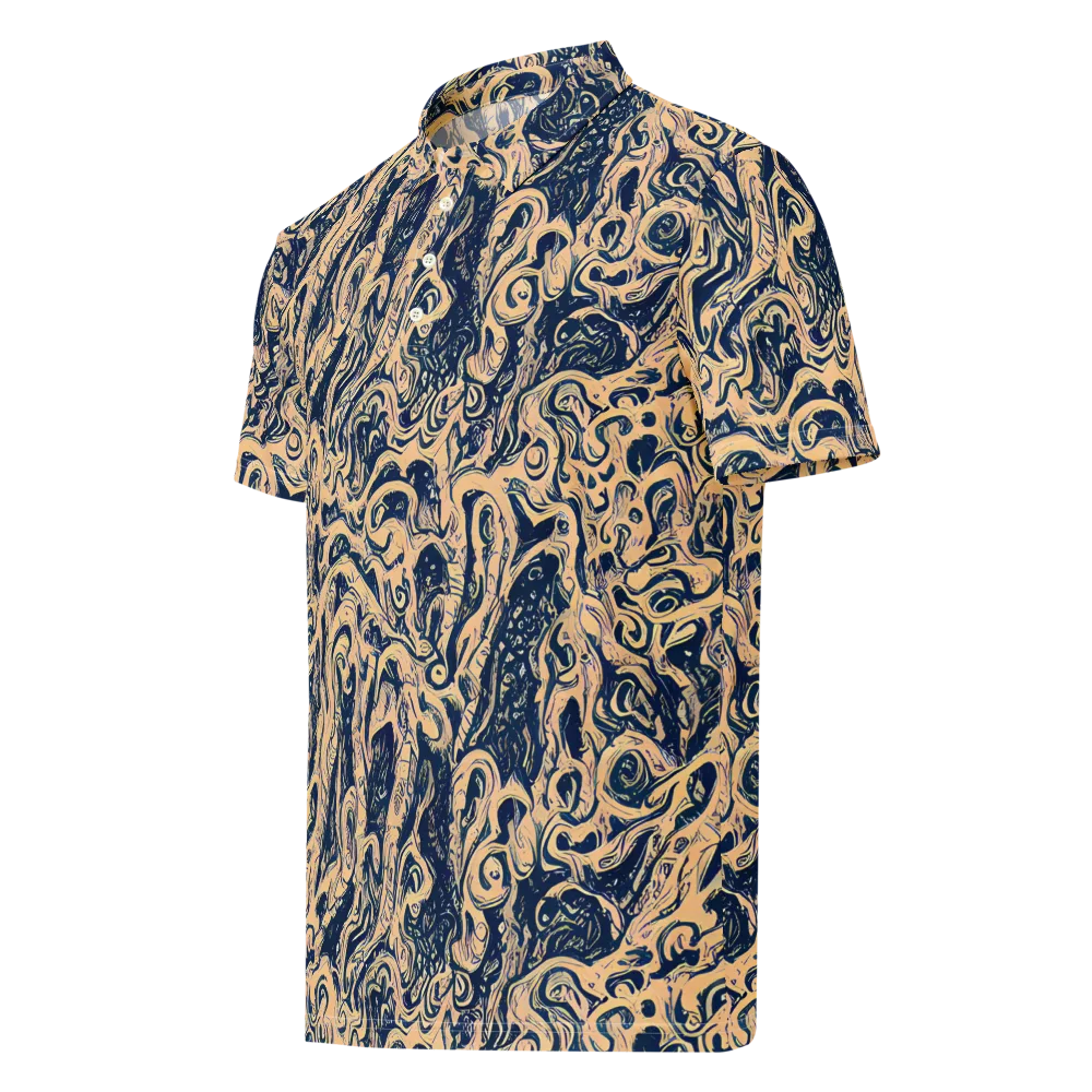 Doré Dreams on Men's Slim Fit Polo Shirt — Left Front