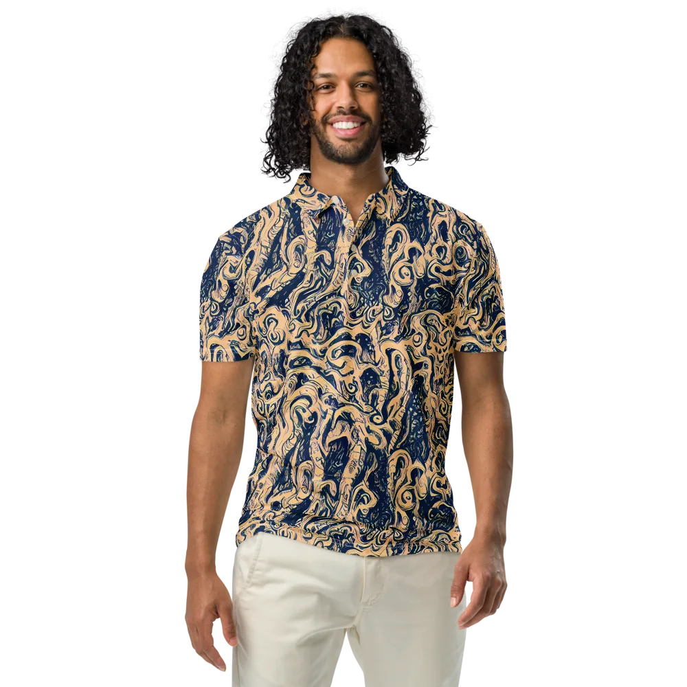 Doré Dreams on Men's Slim Fit Polo Shirt — Front