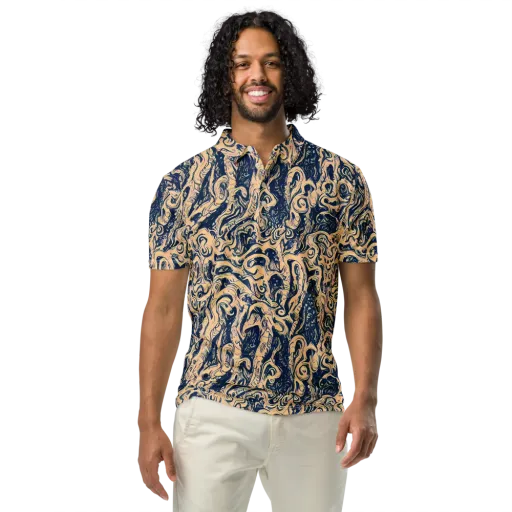 Doré Dreams on a Men's Slim Fit Polo Shirt