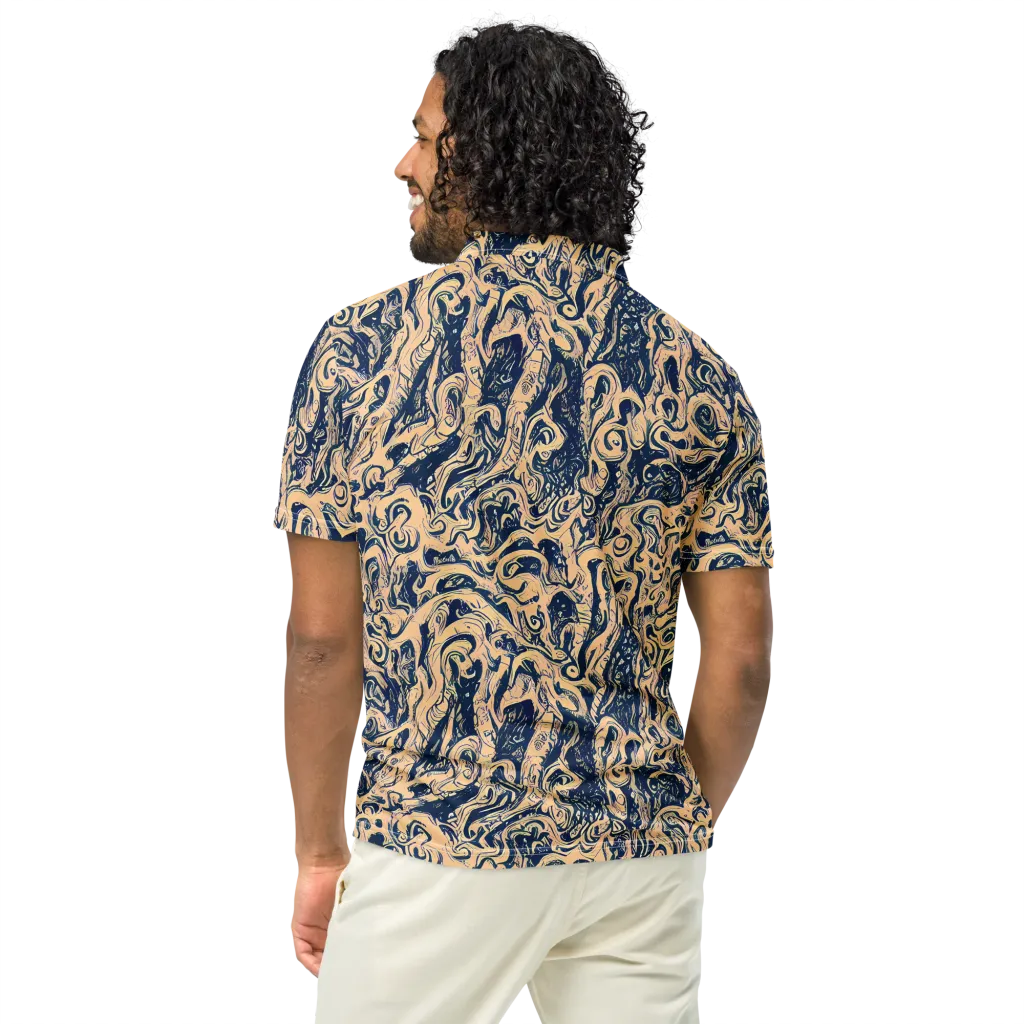 Doré Dreams on Men's Slim Fit Polo Shirt — Back