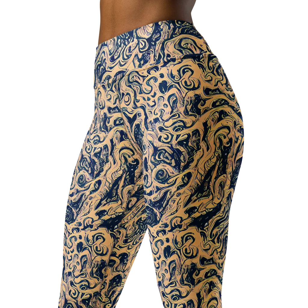 Doré Dreams on Yoga Leggings — Left Front