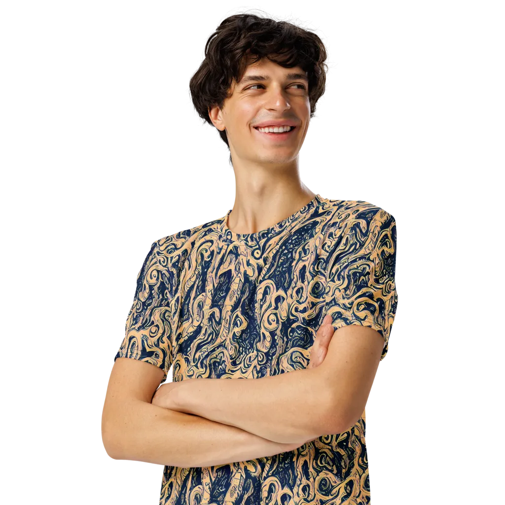 Doré Dreams on Men's Crew Neck T-Shirt — Left Front