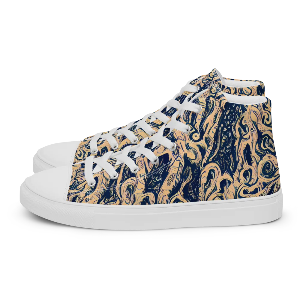 Doré Dreams on Men's High Top Canvas Shoes — Left