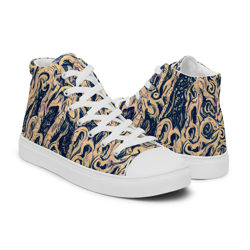 Doré Dreams on Men's High Top Canvas Shoes — Right