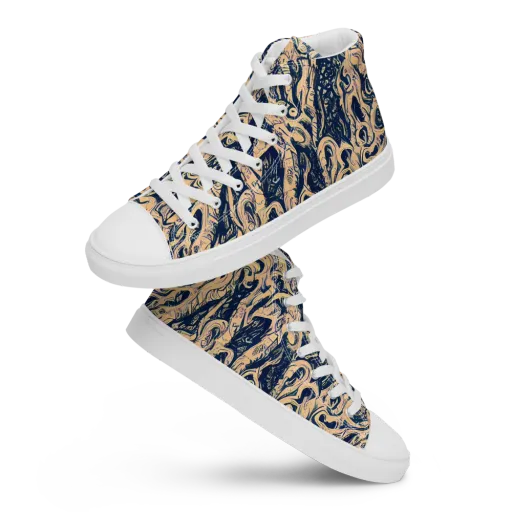 Doré Dreams on a Men's High Top Canvas Shoes