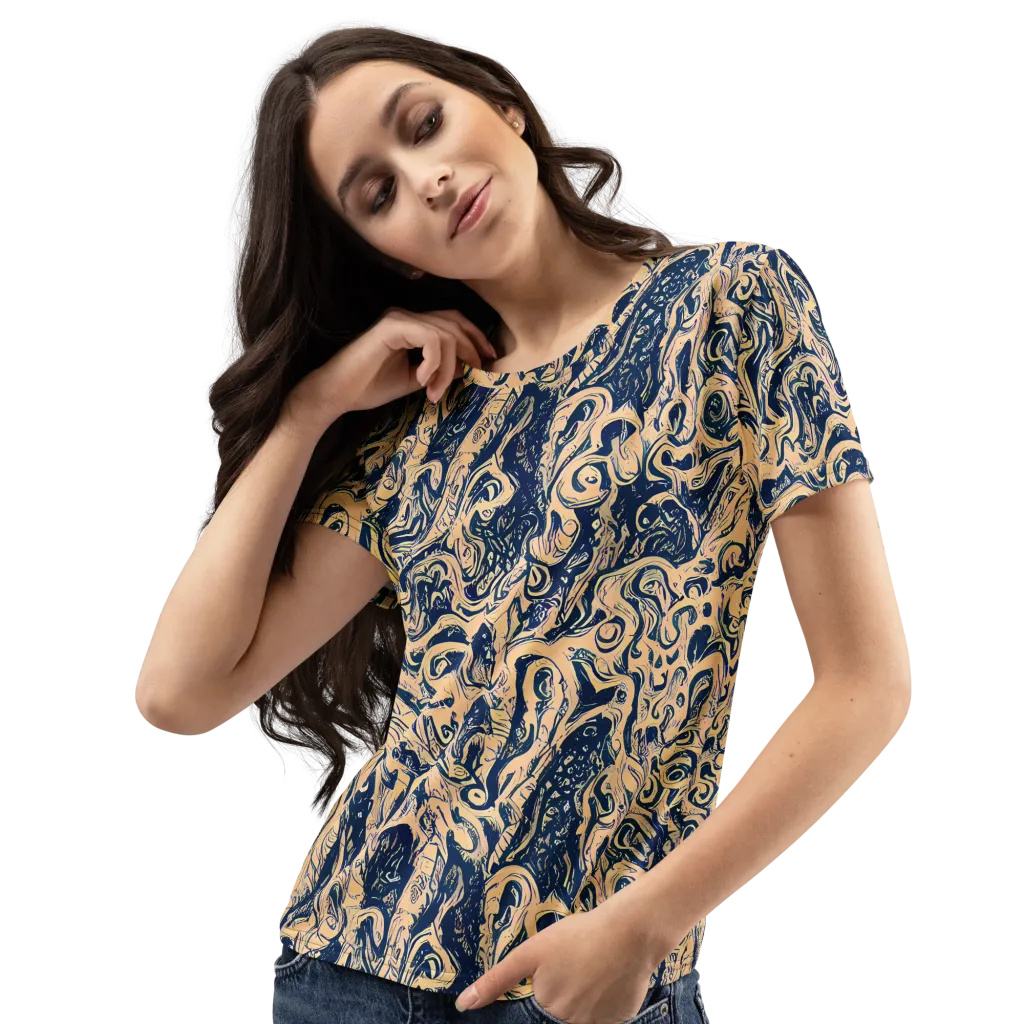 Doré Dreams on Women's Crew Neck T-Shirt — Left Front