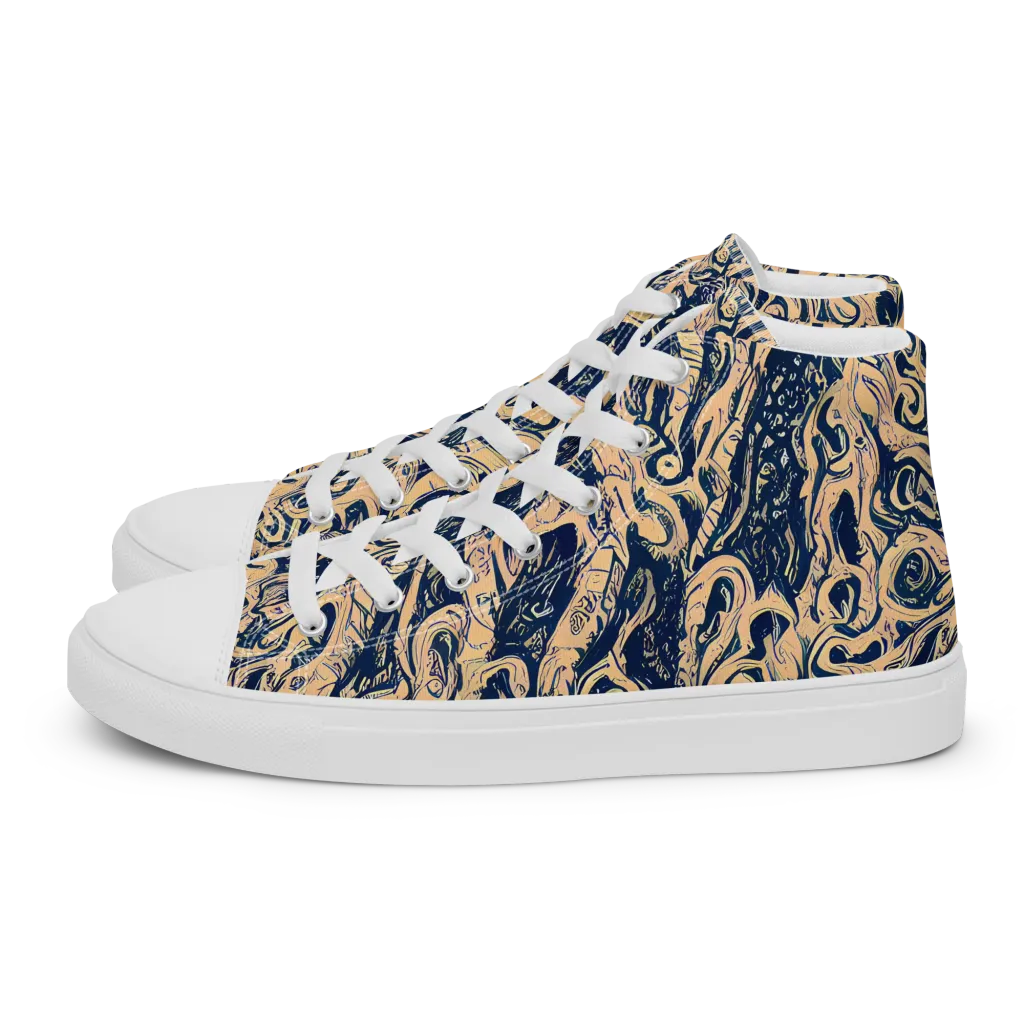 Doré Dreams on Women's High Top Canvas Shoes — Left