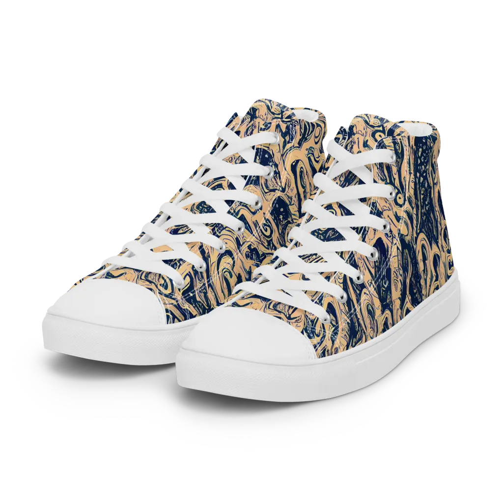 Doré Dreams on Women's High Top Canvas Shoes — Left Front