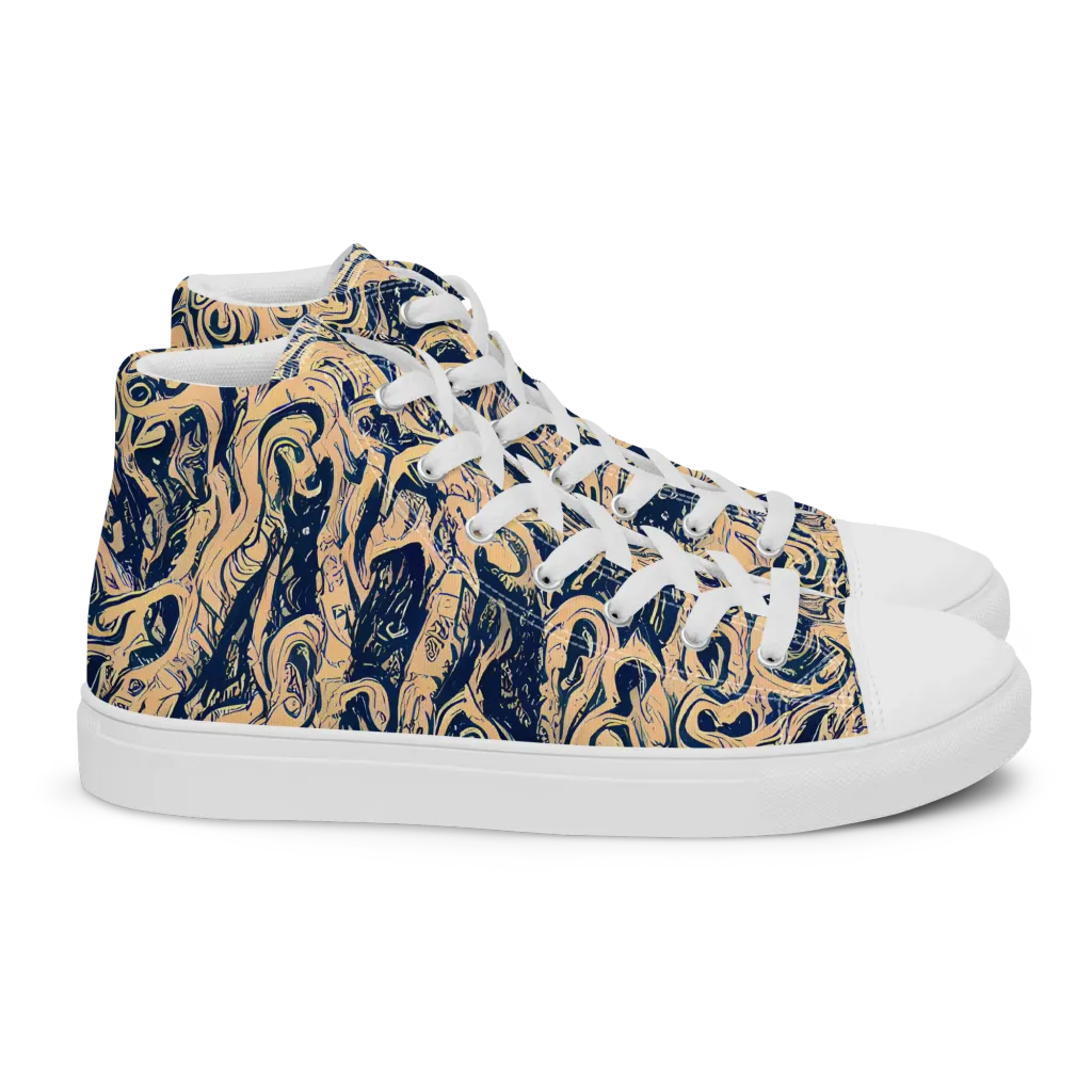 Doré Dreams on Women's High Top Canvas Shoes — Right