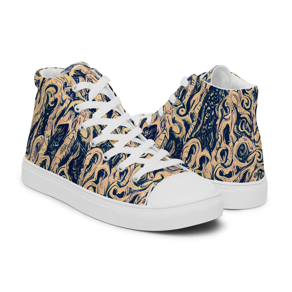 Doré Dreams on Women's High Top Canvas Shoes — Right