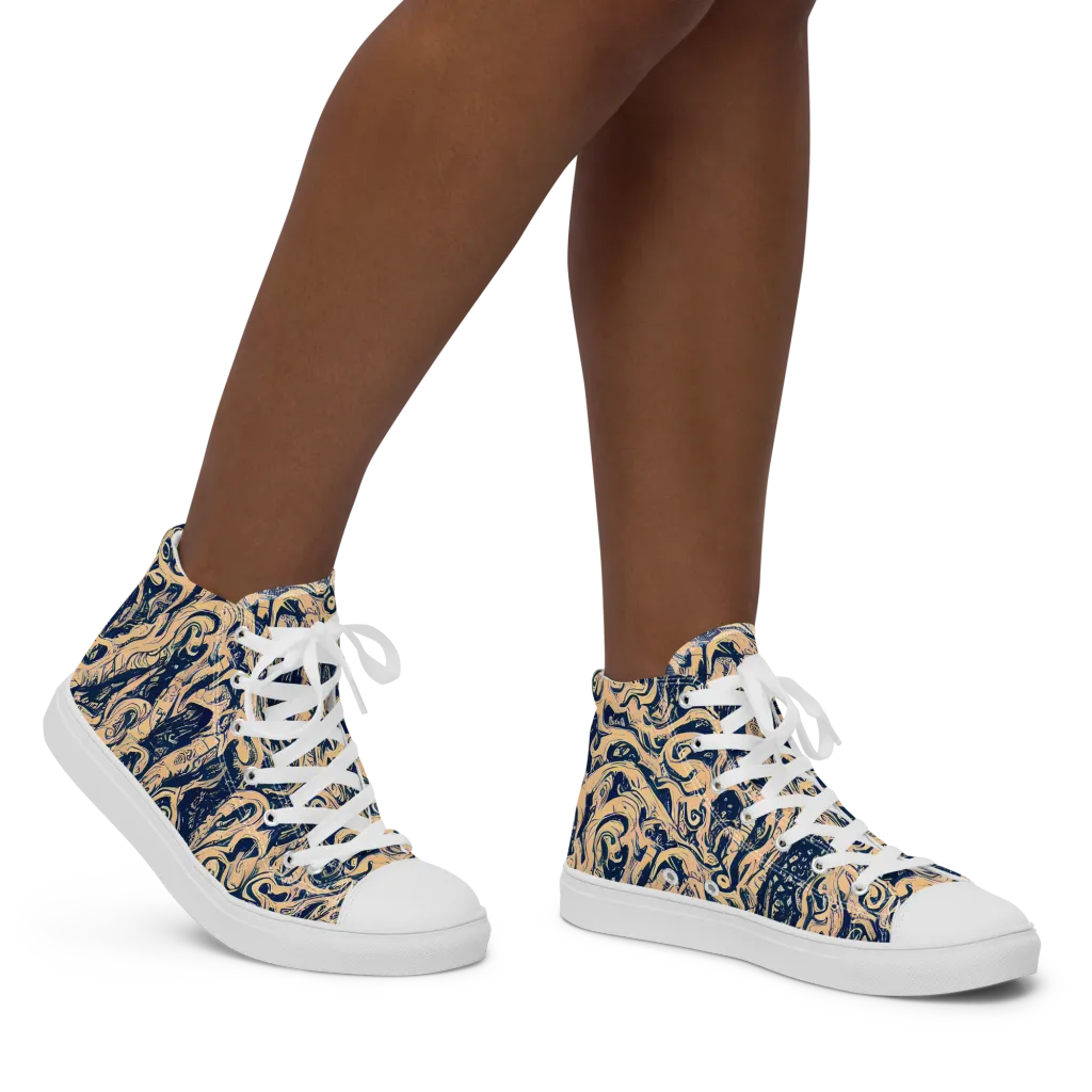 Doré Dreams on Women's High Top Canvas Shoes — Right