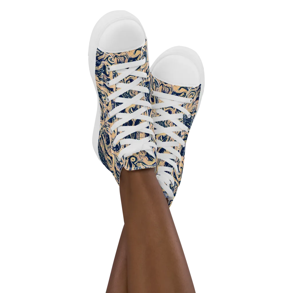 Doré Dreams on Women's High Top Canvas Shoes — Front