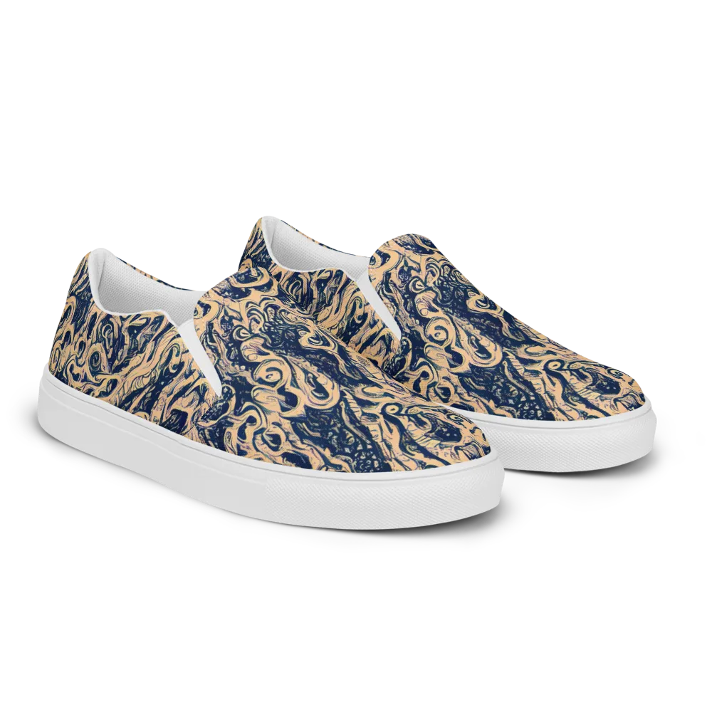 Doré Dreams on Men's Slip-On Canvas Shoes — Right Front