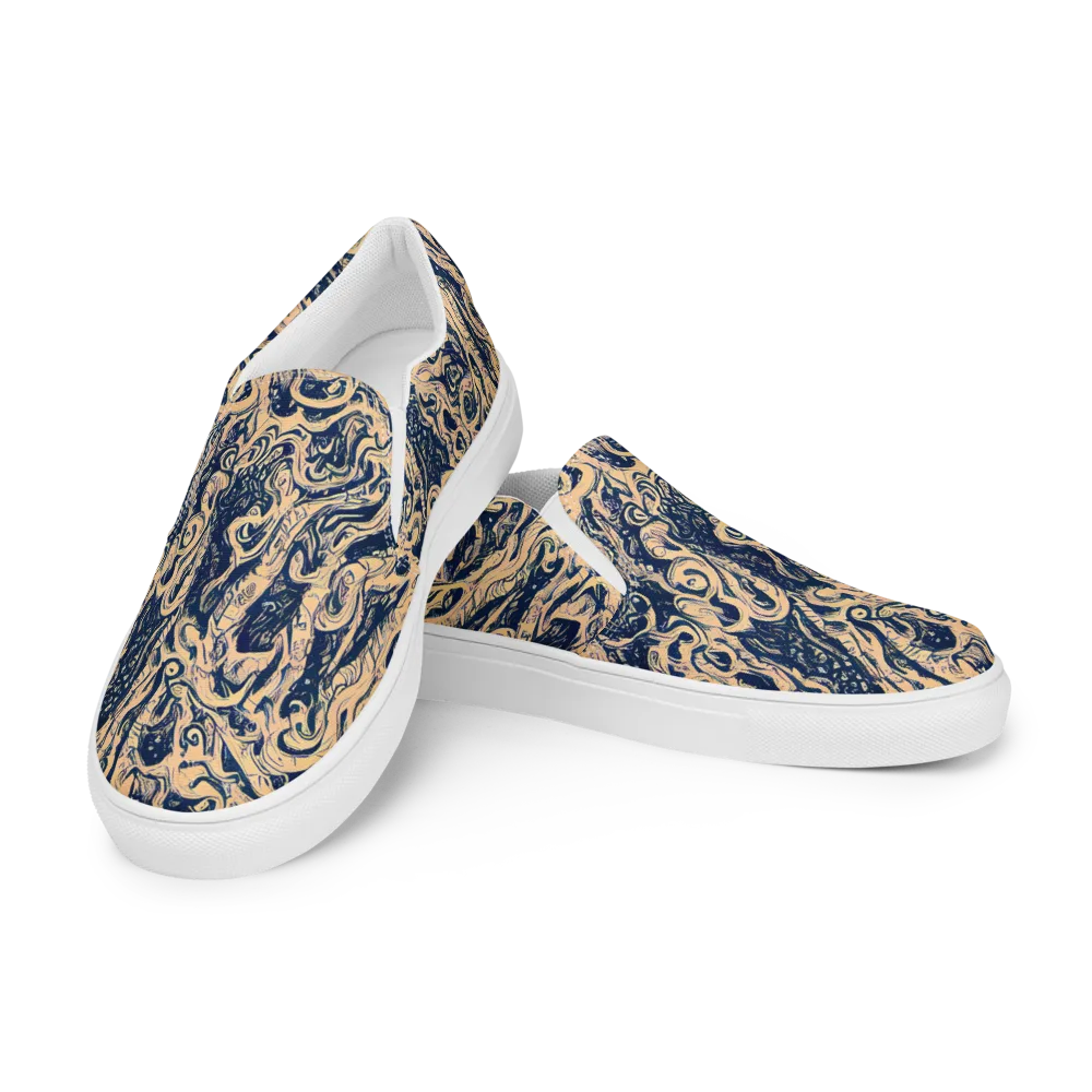 Doré Dreams on Men's Slip-On Canvas Shoes — Left Front
