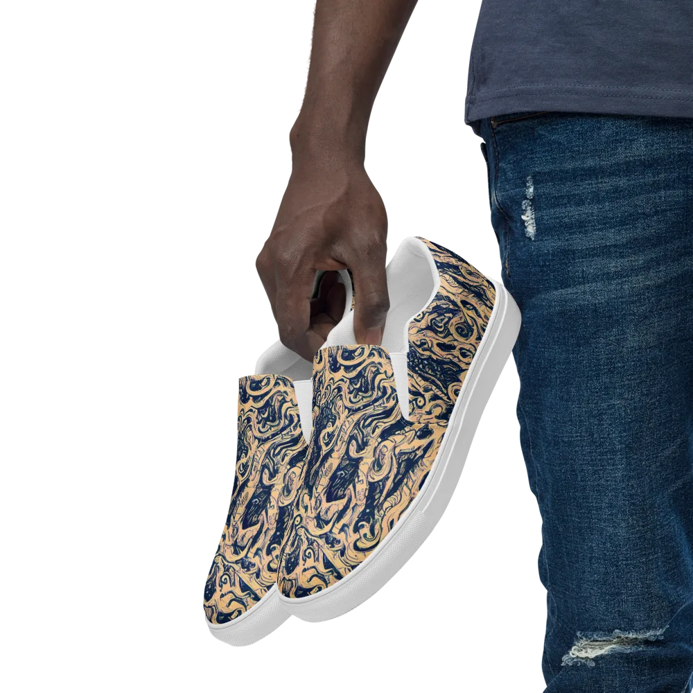 Doré Dreams on Men's Slip-On Canvas Shoes — Left Front