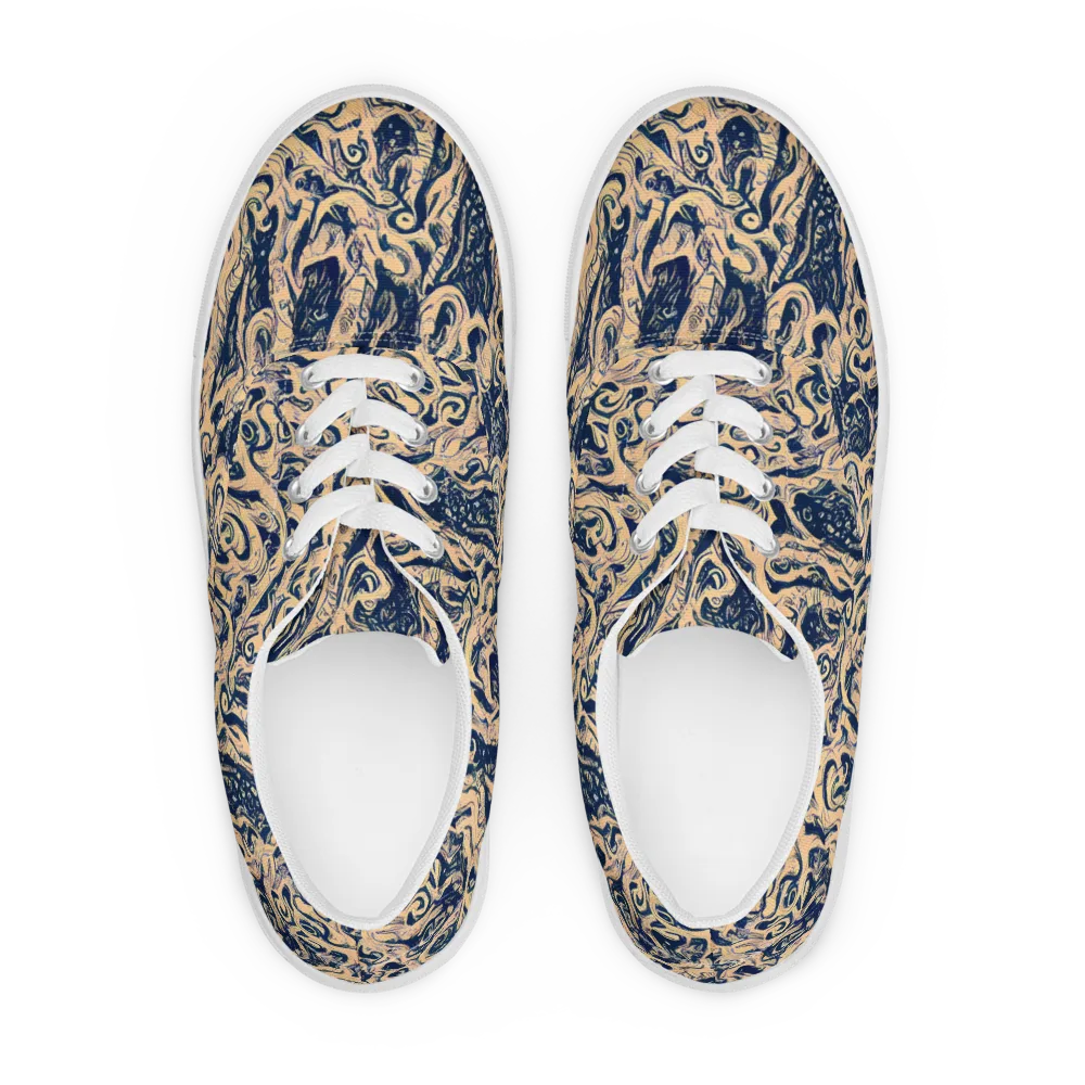 Doré Dreams on Men's Lace-Up Canvas Shoes — Front