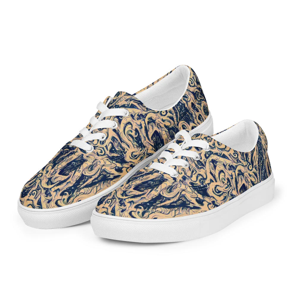 Doré Dreams on Men's Lace-Up Canvas Shoes — Left Front