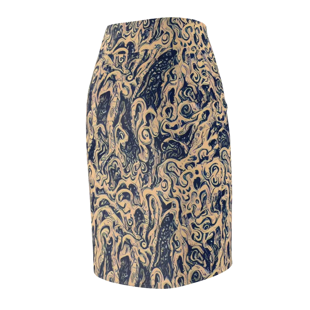 Doré Dreams on Pencil Skirt — Back Side