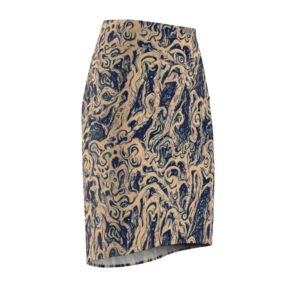 Doré Dreams on Pencil Skirt — Front Side