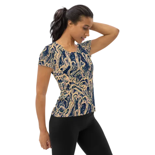Doré Dreams on a Women's Athletic T-Shirt
