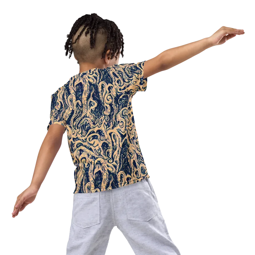 Doré Dreams on Kids Crew Neck T-Shirt — Back