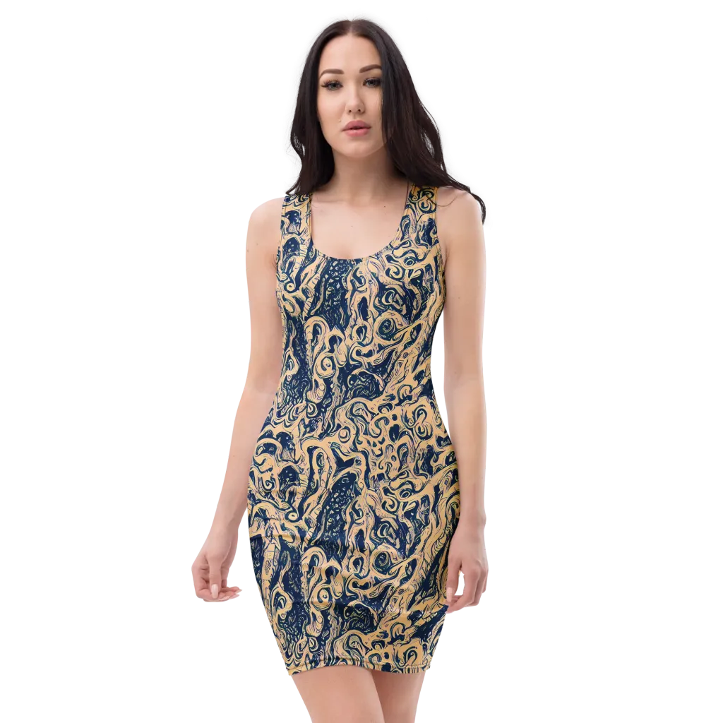Doré Dreams on Bodycon Dress — Front