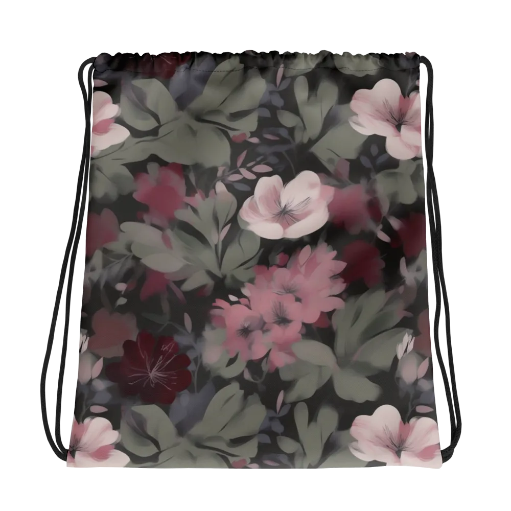 Moonlit Camellia on Drawstring Bag — Photo