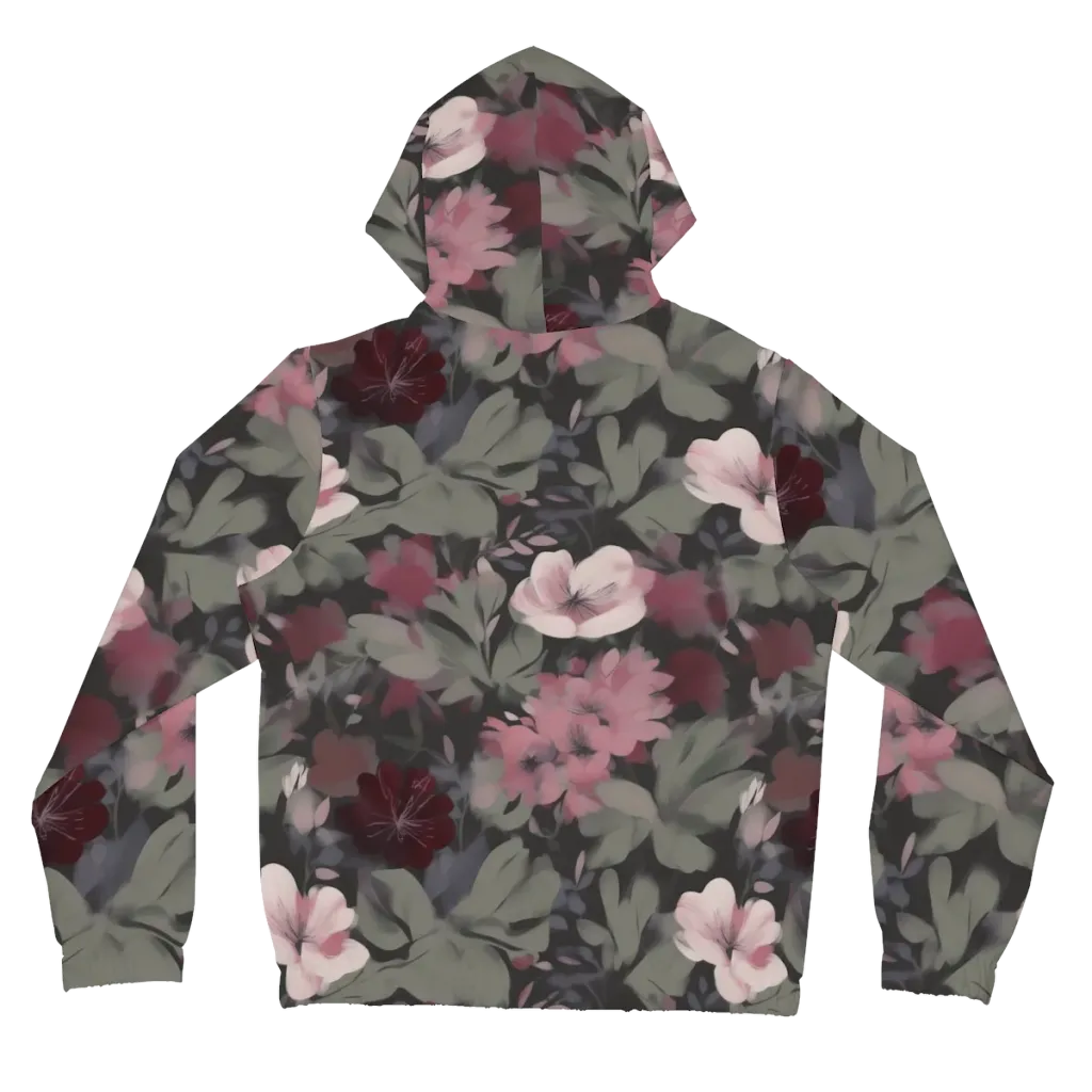 Moonlit Camellia on Women's Full-Zip Hoodie — Back