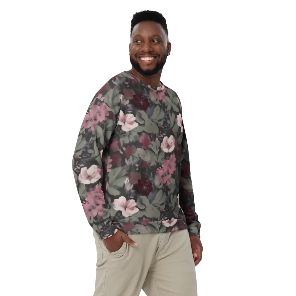 Moonlit Camellia on Sweatshirt — Front