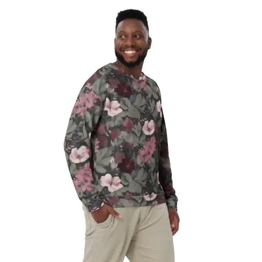 Moonlit Camellia on a Sweatshirt
