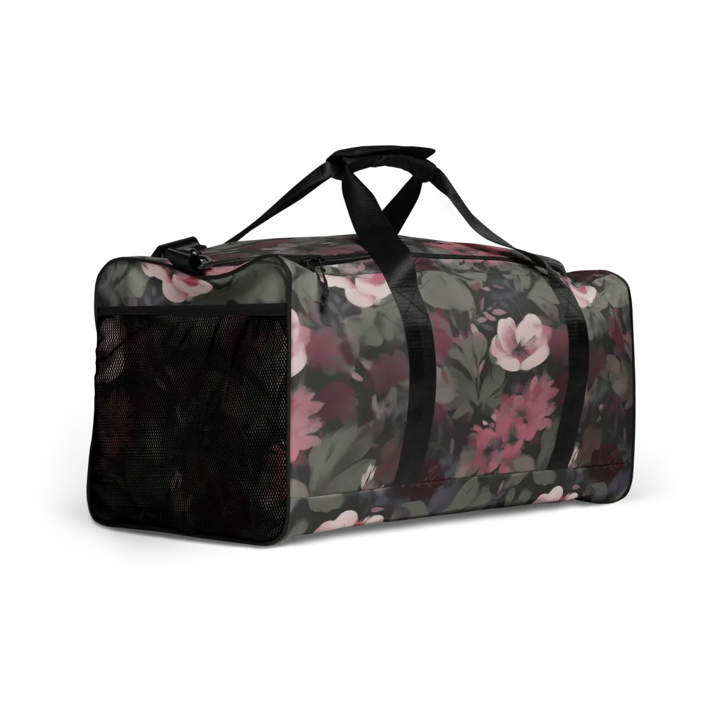 Moonlit Camellia on Duffle Bag — Right Front