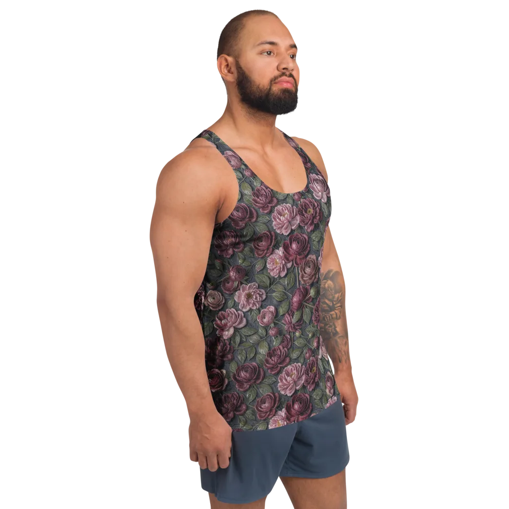 Velvet Peony on Men's Tank Top — Right Front